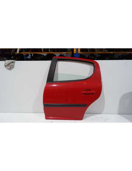 Drzwi tylne lewe Peugeot 207 czerwone
