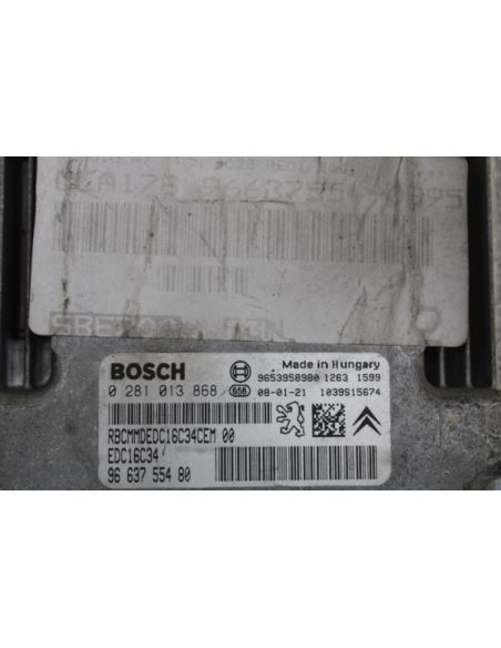 Komputer sterownik ECU 0281013868 Peugeot 207