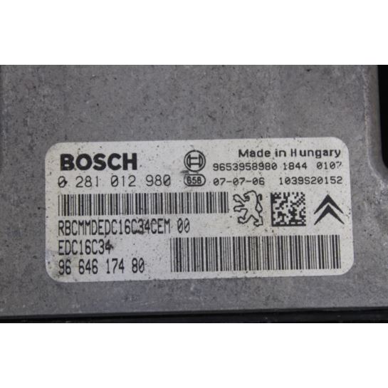 Komputer sterownik ECU 0281012980 Citroen C4