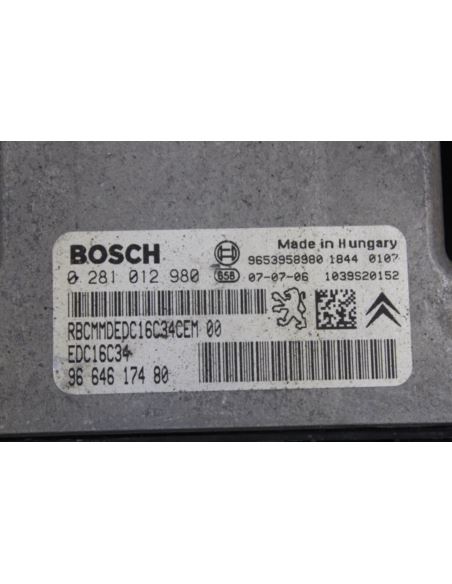 Komputer sterownik ECU 0281012980 Citroen C4