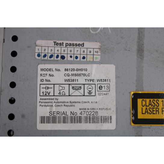 Radio CD 86120-0H010 Peugeot 107