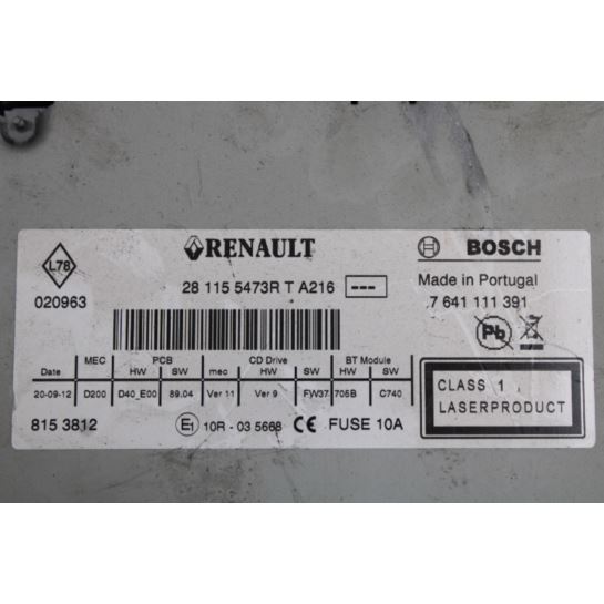 Radio CD 281155473R Renault Clio