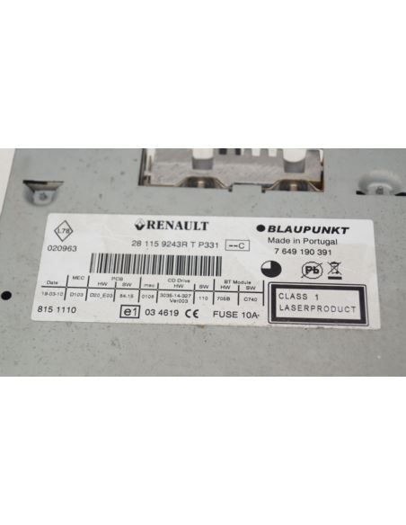 Radio CD fabryczne Renault MEGANE III SCENIC III