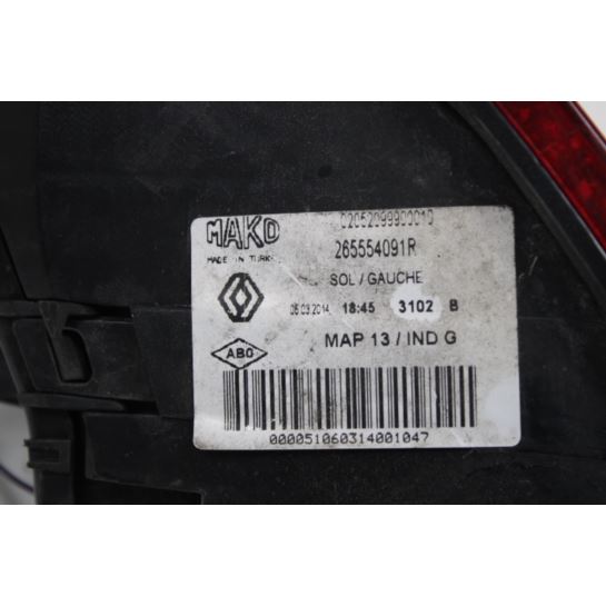 Lampa lewa tylna 265554091R Renault Clio