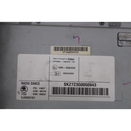 Radio CD Skoda FABIA II ROOMSTER 5J0035161