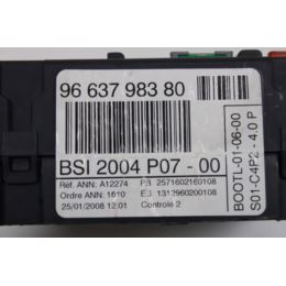 Moduł BSI 9663798380 P07 Peugeot Citroen 2