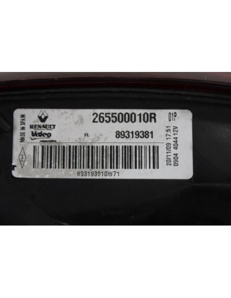 Lampa prawa tylna Renault Megane KOMBI 265500010R