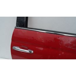 Drzwi prawe szyba klamka Fiat 500 3D 07- czerwone 2