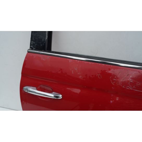 Drzwi prawe szyba klamka Fiat 500 3D 07- czerwone