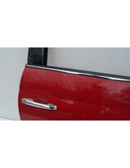 Drzwi prawe szyba klamka Fiat 500 3D 07- czerwone