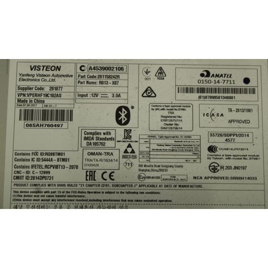 Radio SMART FOURFOR 453 A4539002106