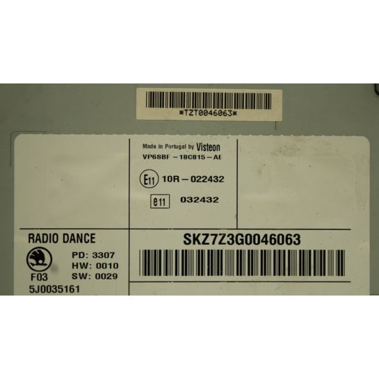 Radio CD Skoda FABIA II RAPID ROOMSTER