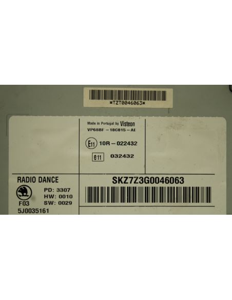 Radio CD Skoda FABIA II RAPID ROOMSTER