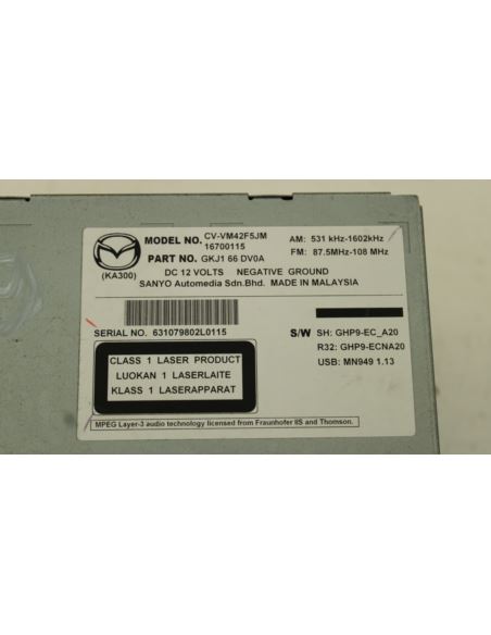 Radio CD nawigacja Mazda 6 GJ CV-VM42F5JM