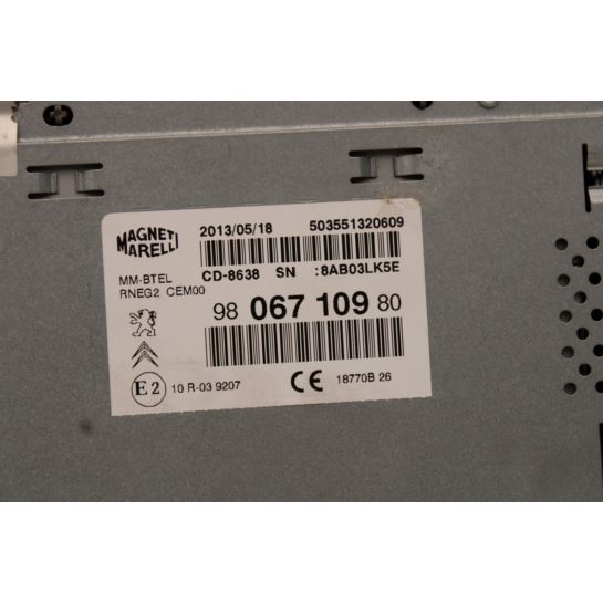 Radio nawigacja Citroen Peugeot 508 9806710980