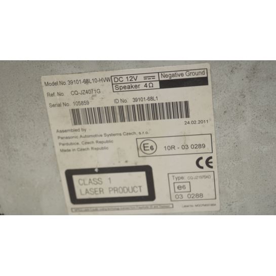 Radio CD BLUETOOTH Suzuki SWIFT MK7