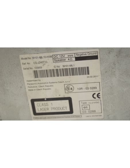 Radio CD BLUETOOTH Suzuki SWIFT MK7