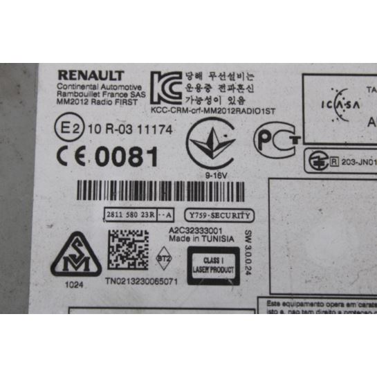 Radio MP3 Bluetooth Renault Megane III 281158023R