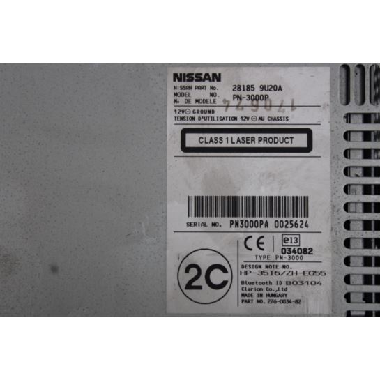 Radio CD 28185-9U20A Nissan Note 28185-9U20A