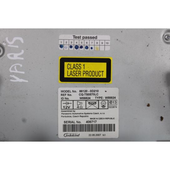 Radio CD Toyota Yaris 86129-0D210
