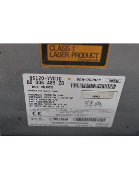 Radio CD z ramką Toyota Aygo 86120-YV010