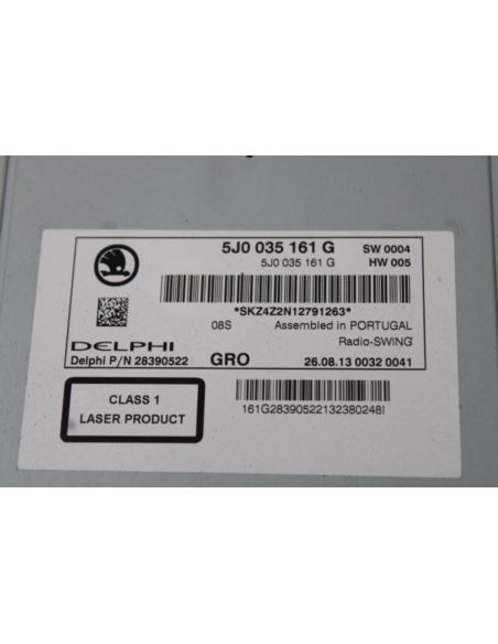 Radio CD MP3 Skoda Fabia Romster 5J0035161G