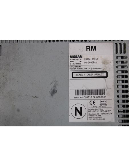Radio CD 28184-JD45A Nissan QASHQAI